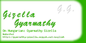 gizella gyarmathy business card